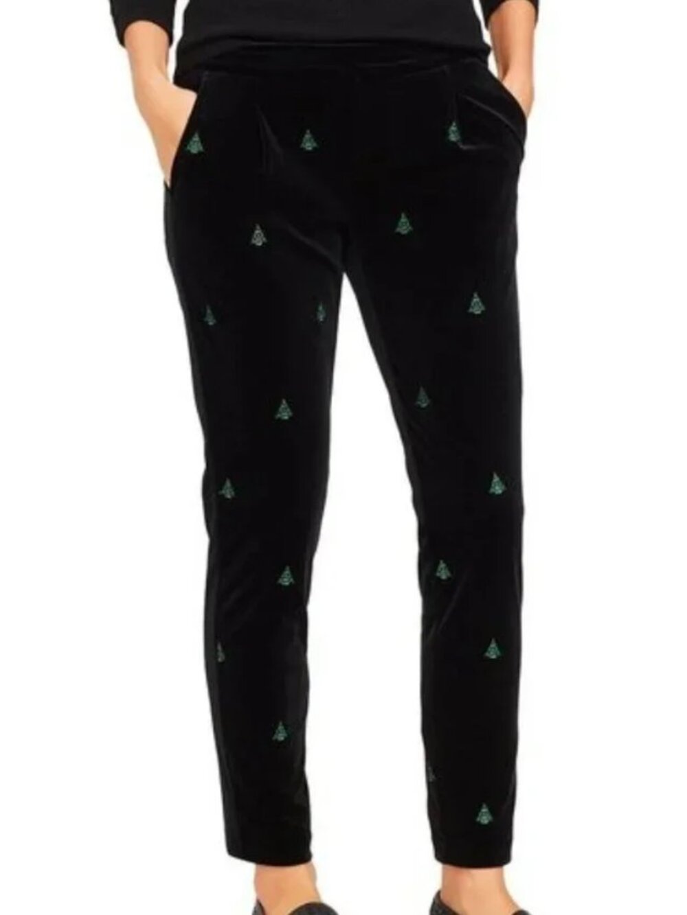 NWT J. McLaughlin Jerry Embroidered Velour Holiday Pants  L